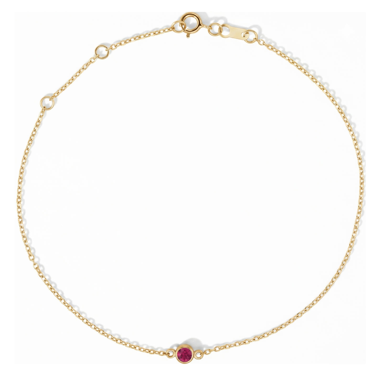 The Sol Bracelet | Lab-Grown Ruby | Cable Chain