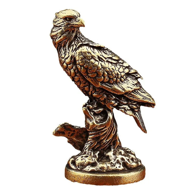 Miniature Brass Eagle Sculpture