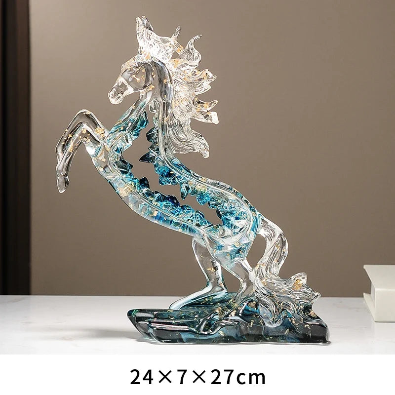 Crystal-Form Horse Sculpture