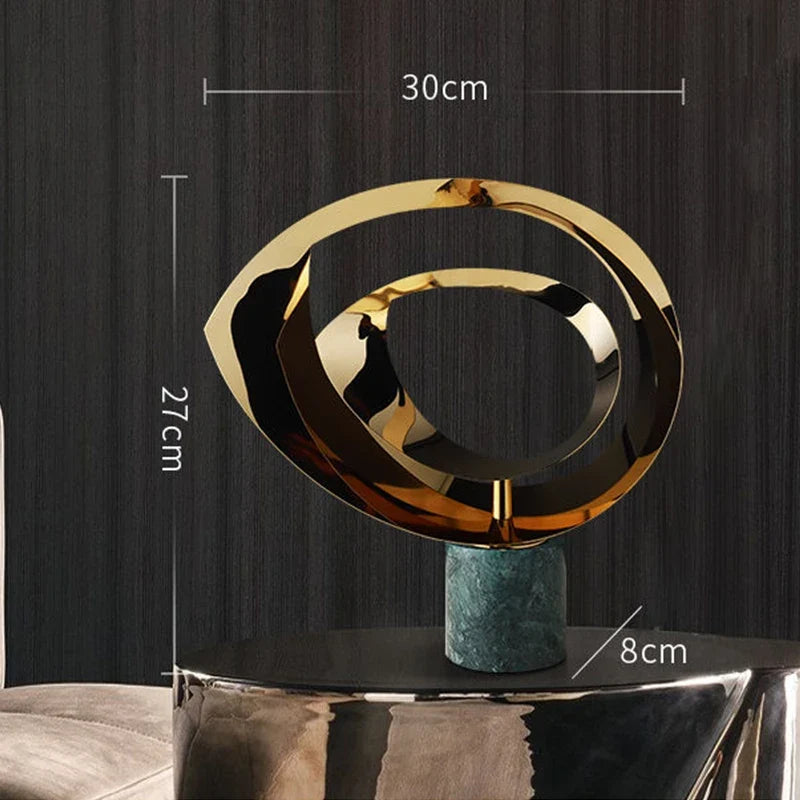 Abstract Polished Steel Sculptures