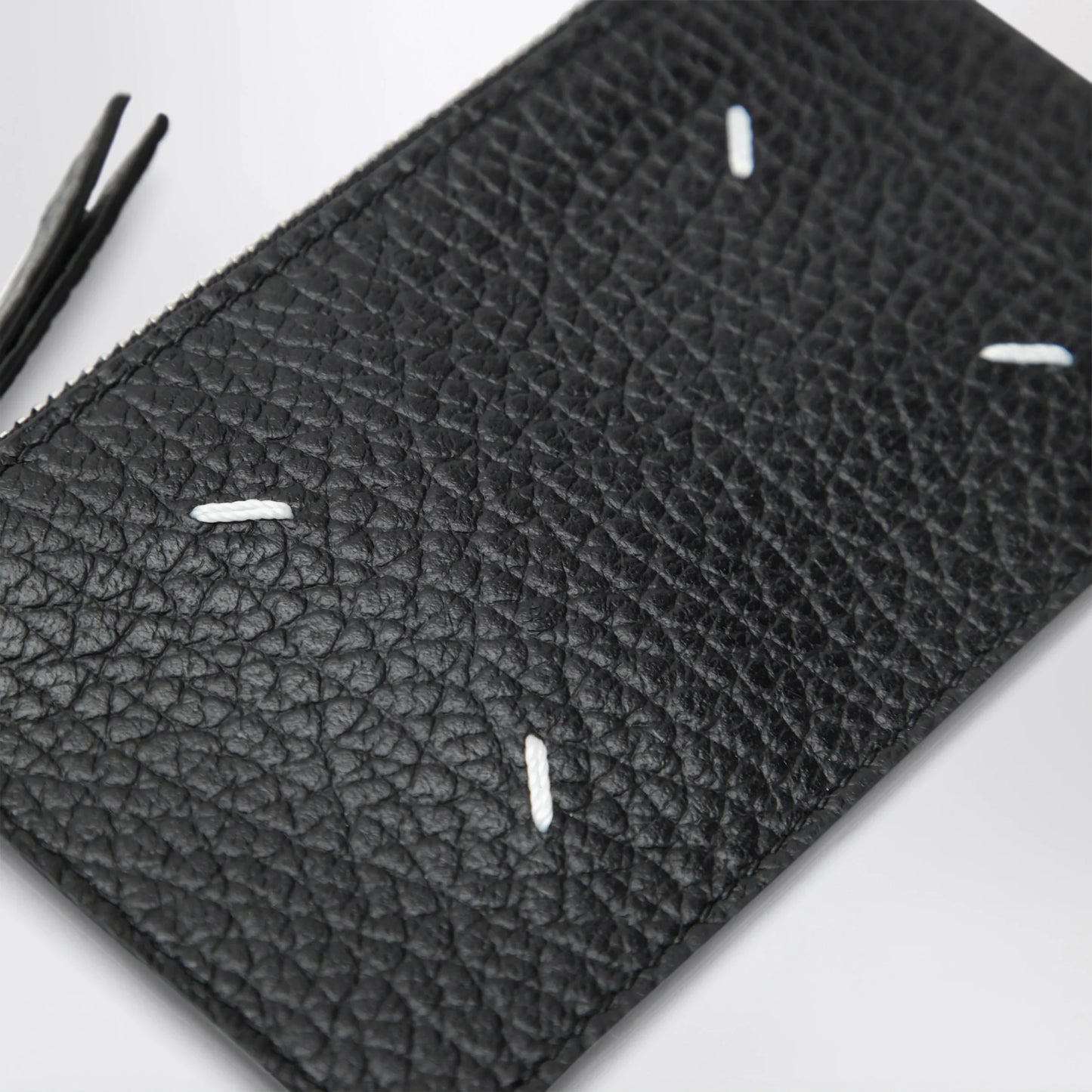 Maison Margiela - Black Four Stitches Zip Cardholder