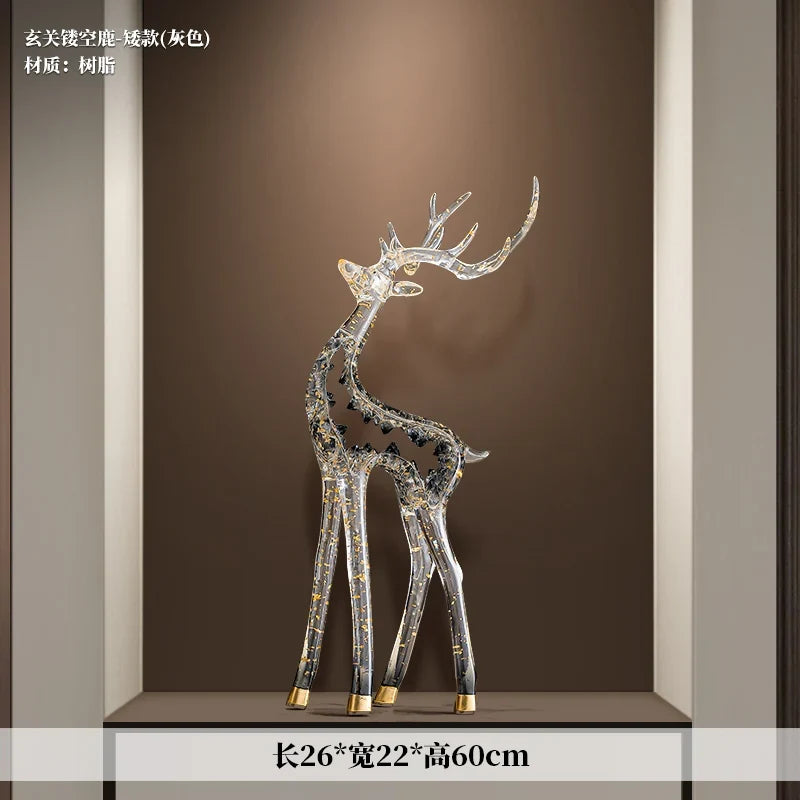 Crystal-Form Stag Sculpture