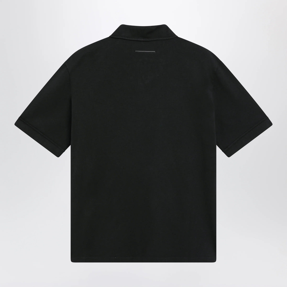 MM6 Maison Margiela - Black cotton polo shirt