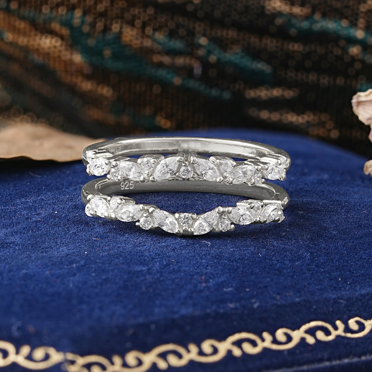 Elegant Moissanite Pavé Wedding Ring for Women