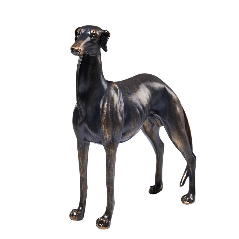 Standing Greyhound Resin Sculpture
