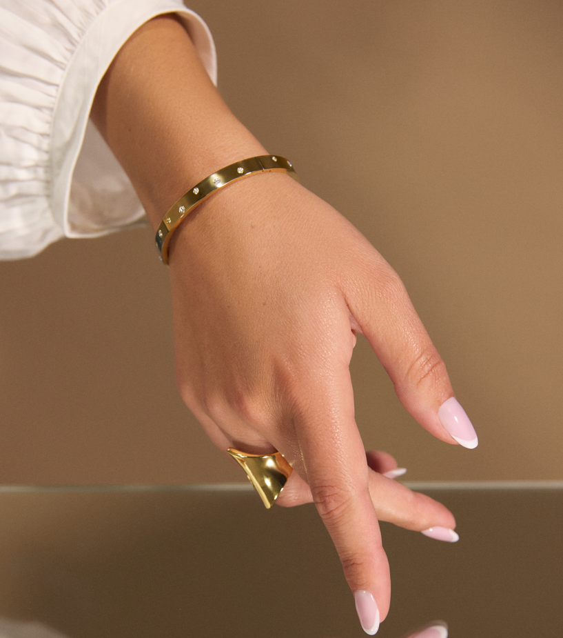 Sister Sparkle Classic Gold Bangle
