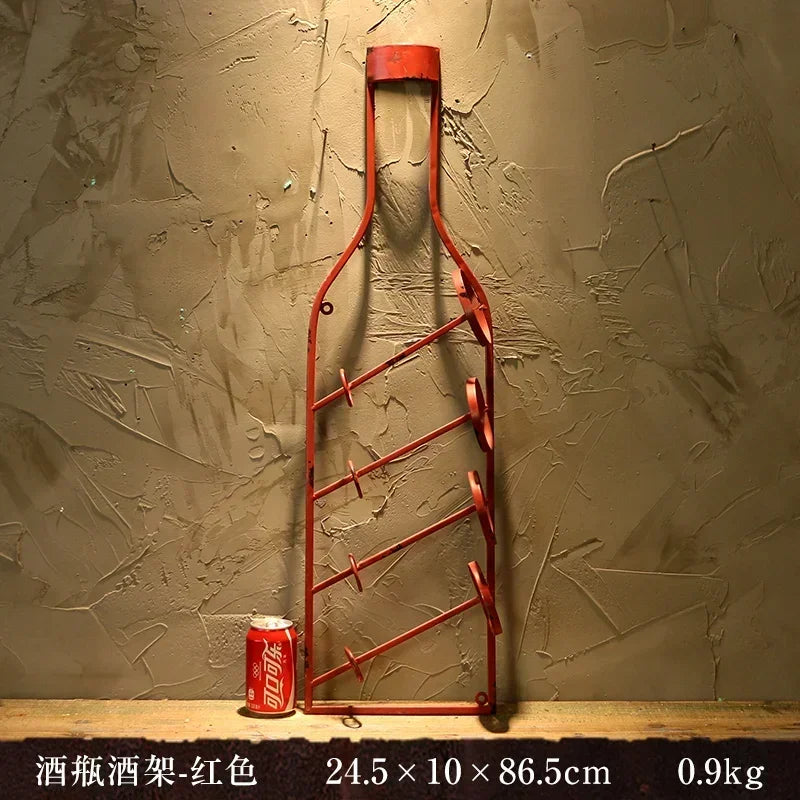 Bottle-Form Wall Wine Rack