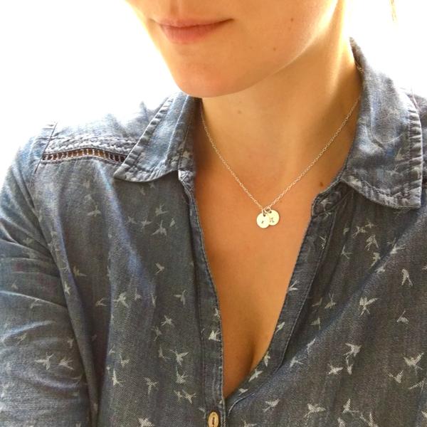 Initial charm necklace