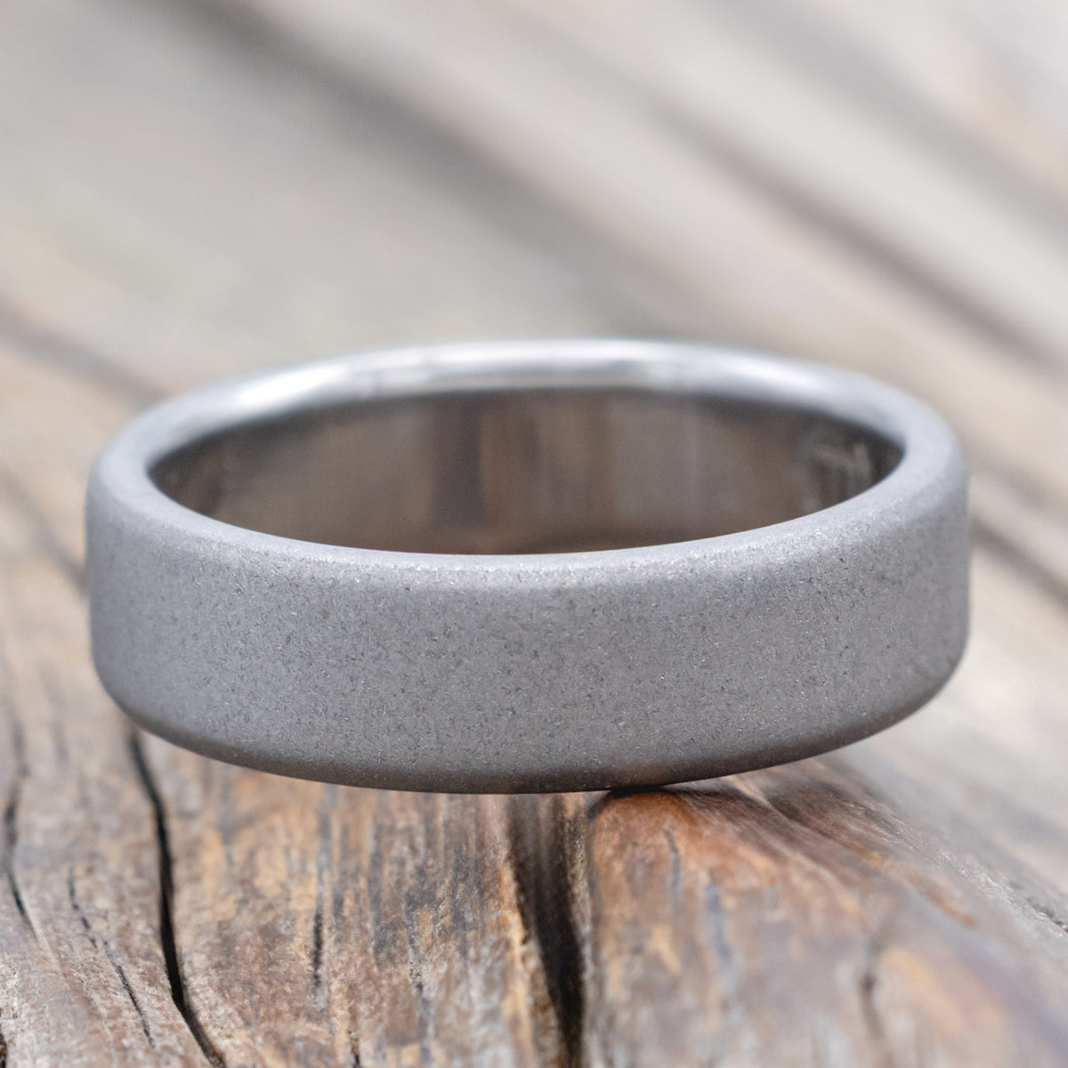 Sandblasted Wedding Band - Titanium (6mm) - Size 8 3/4