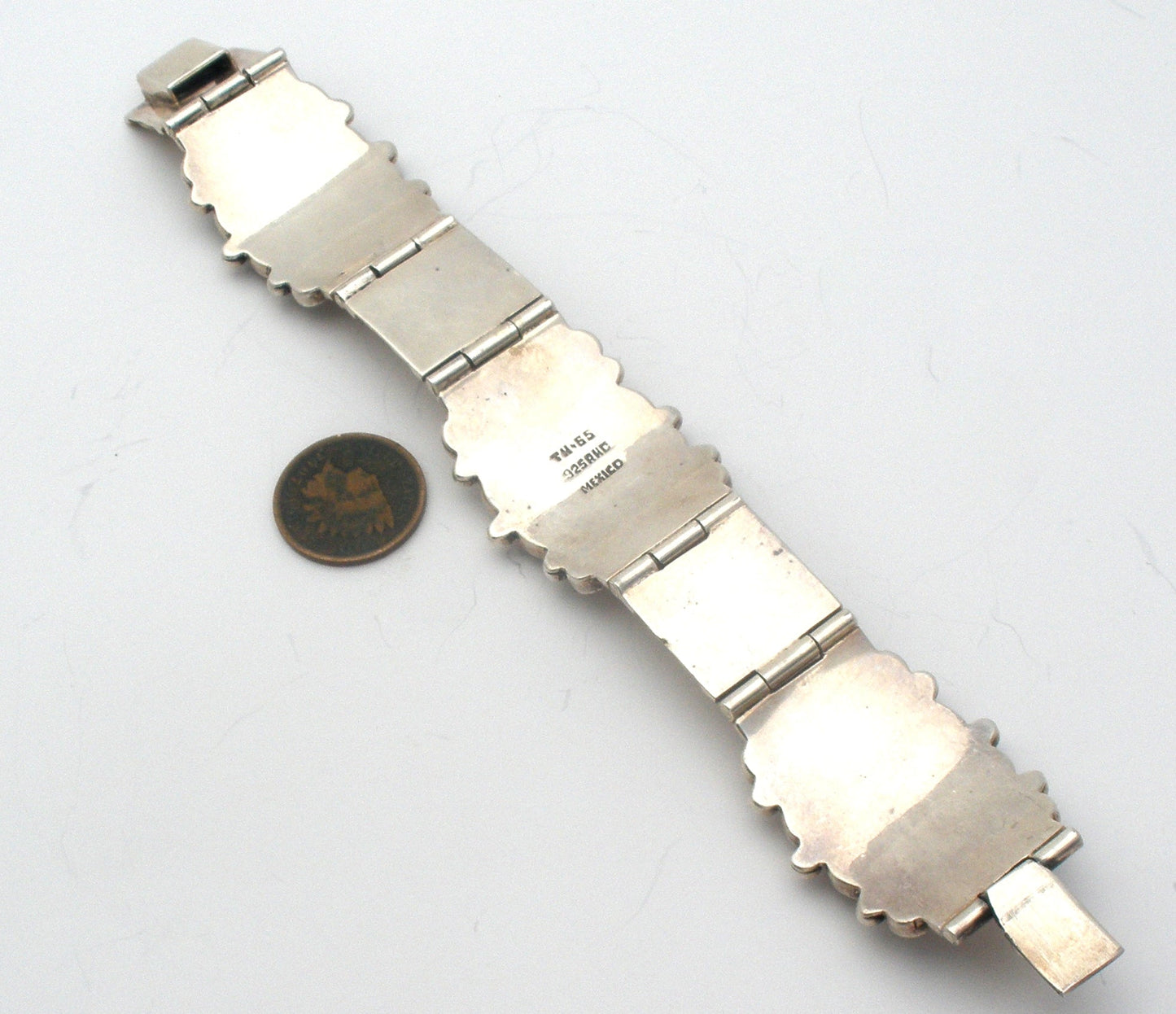 Taxco Panel Bracelet Sterling Silver Vintage