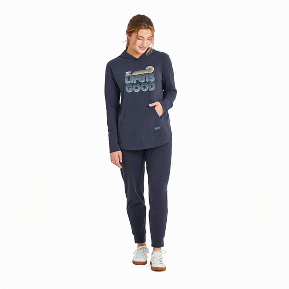 Women's Groovy Hello Sunshine Crusher-FLEX Hoodie Tunic - 129420