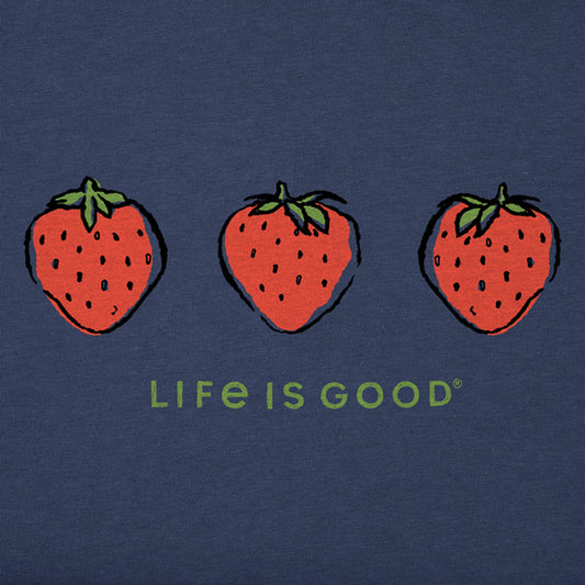 Women's Three Strawberries Crusher Tee - 129145