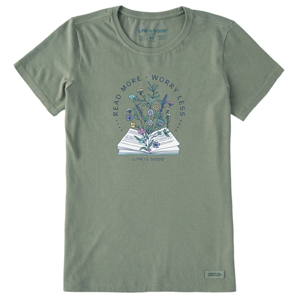 Women's Read More Flower Book Short Sleeve Tee - 129243