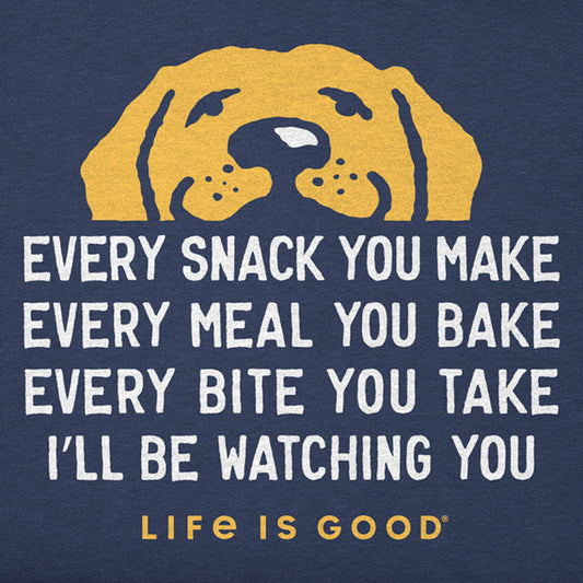 Women's I'll Be Watching You Yellow Lab Short Sleeve Tee - 129247