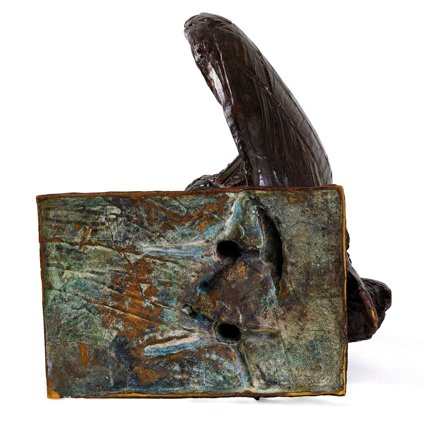 Rembrandt Bugatti "Vautour, une aile déployée" Bronze Sculpture