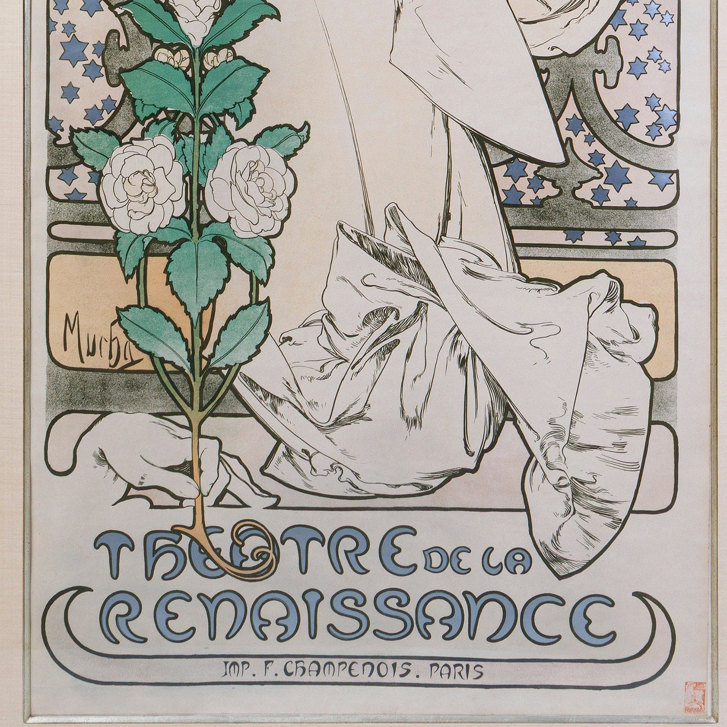 Alphonse Mucha "La Dame aux Camelias" Lithograph