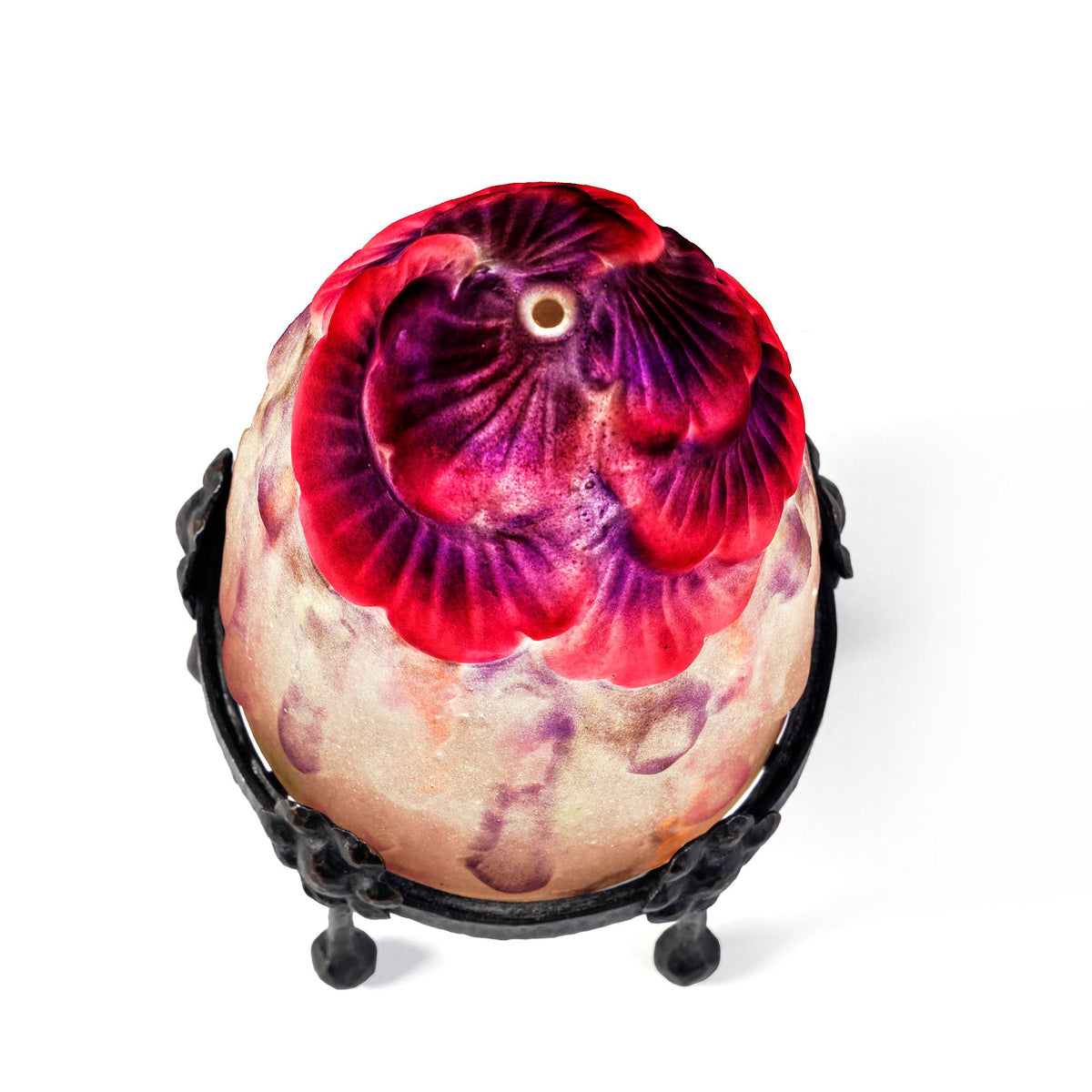 Gabriel Argy-Rousseau Pâte de Verre "Fleurs Tropicales" Night Light