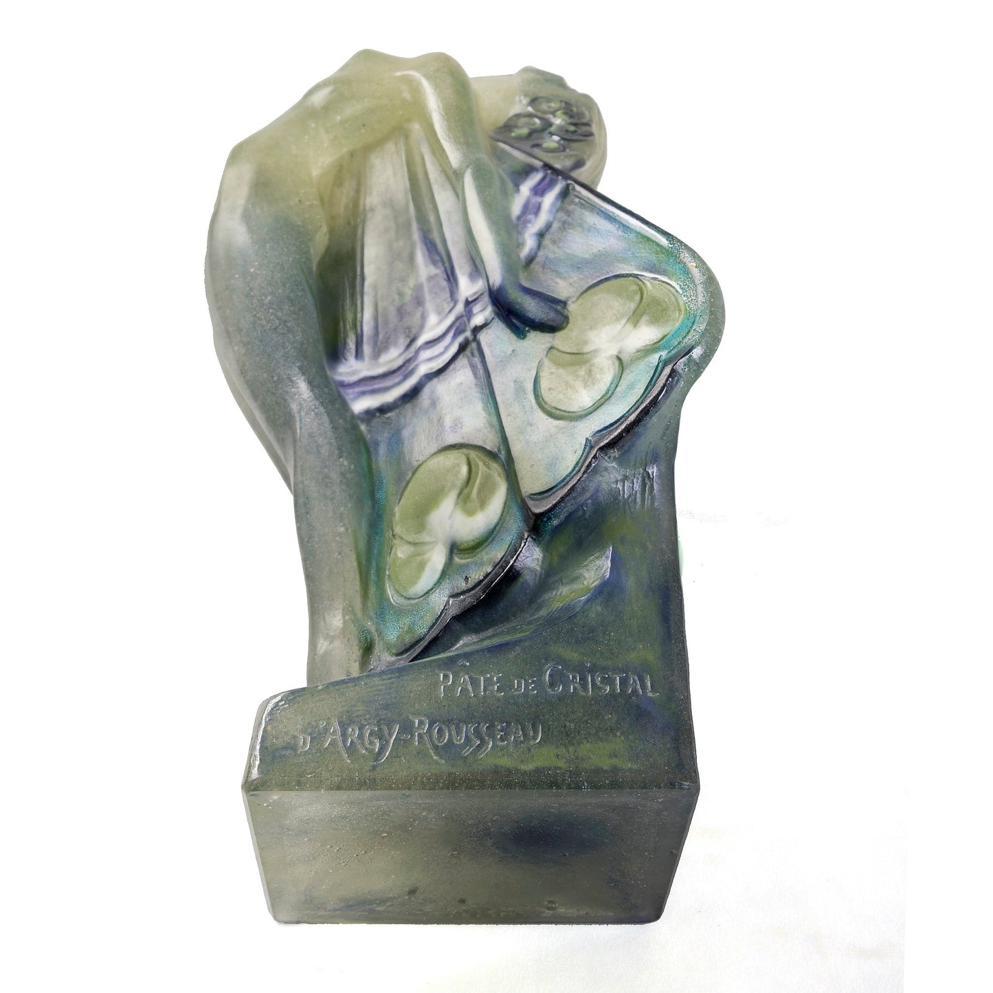 Marcel Bouraine & Gabriel Argy-Rousseau "Femme papillon" Pâte de cristal Figurine