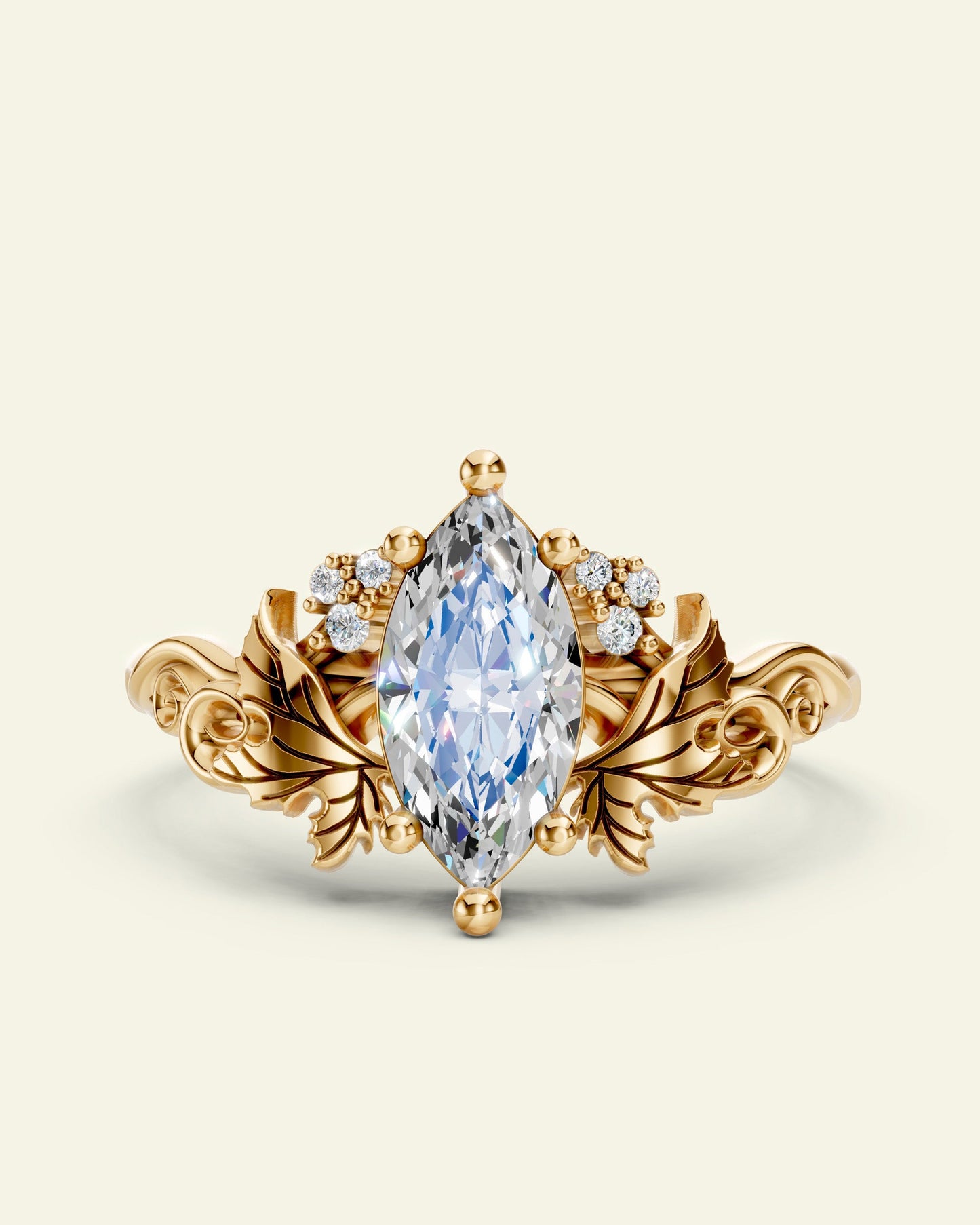 Vineyard | custom engagement ring setting, 10x5 mm marquise cut