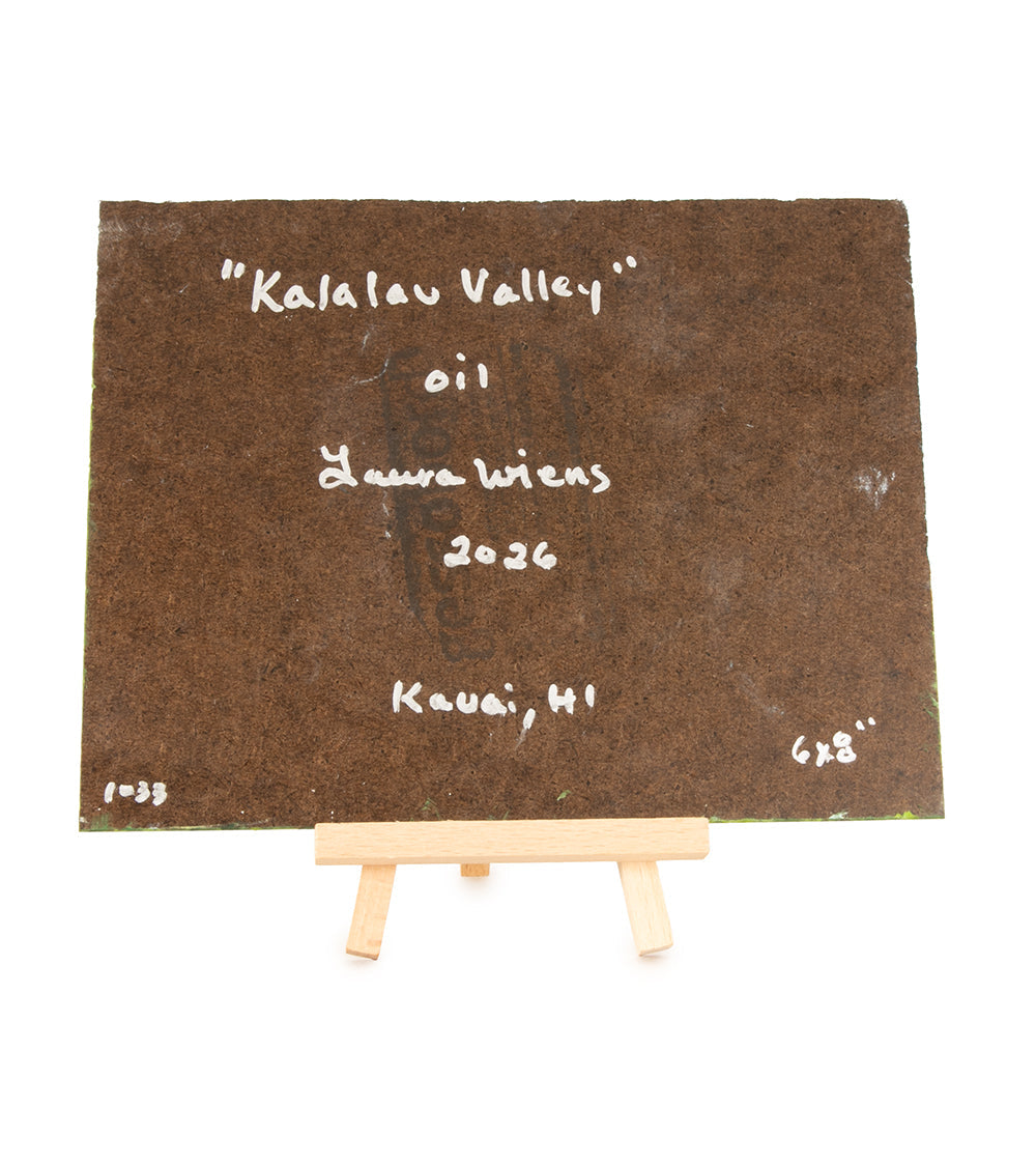 Original Oil Painting "Kuala Valley 1033" with Table-top Easel by Laura Wiens