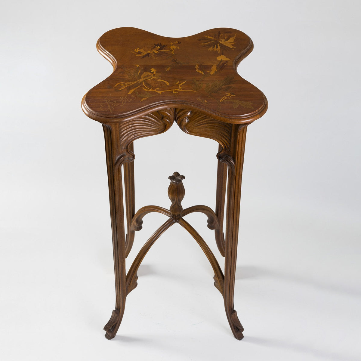 Émile Gallé Wooden "Bananie" Pedestal