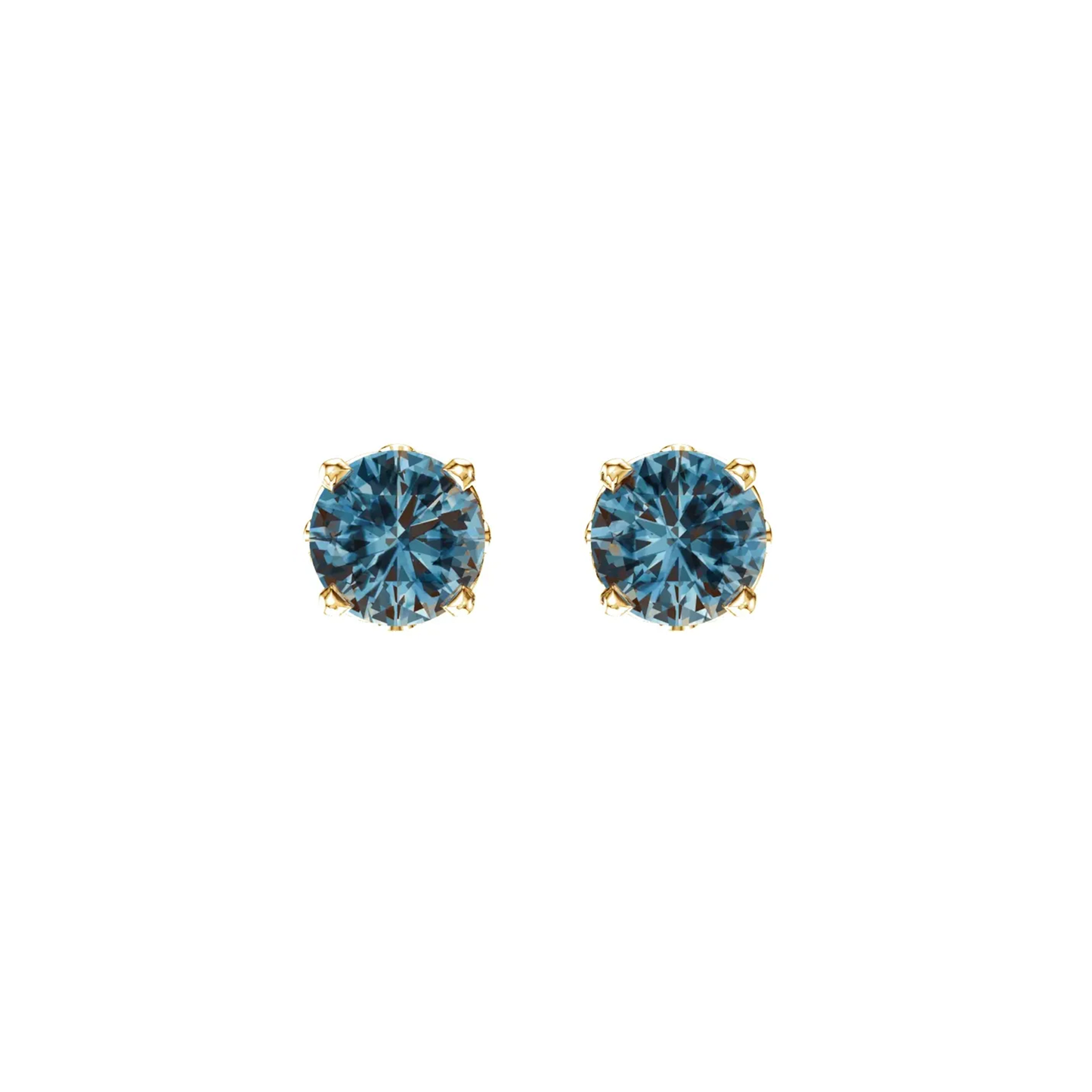Blue Topaz Stud Earrings