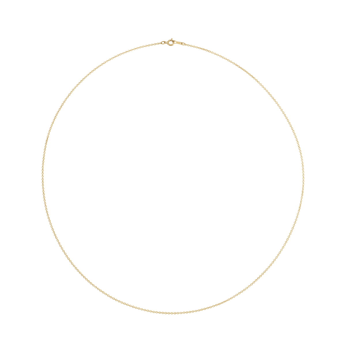 Cable Chain with Spring Ring Clasp 1mm