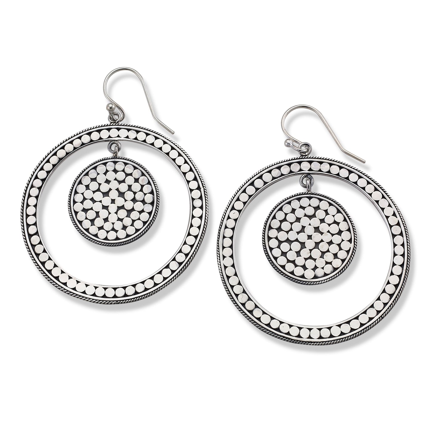 SS Dot Design Round Open "Eternal Earrings"