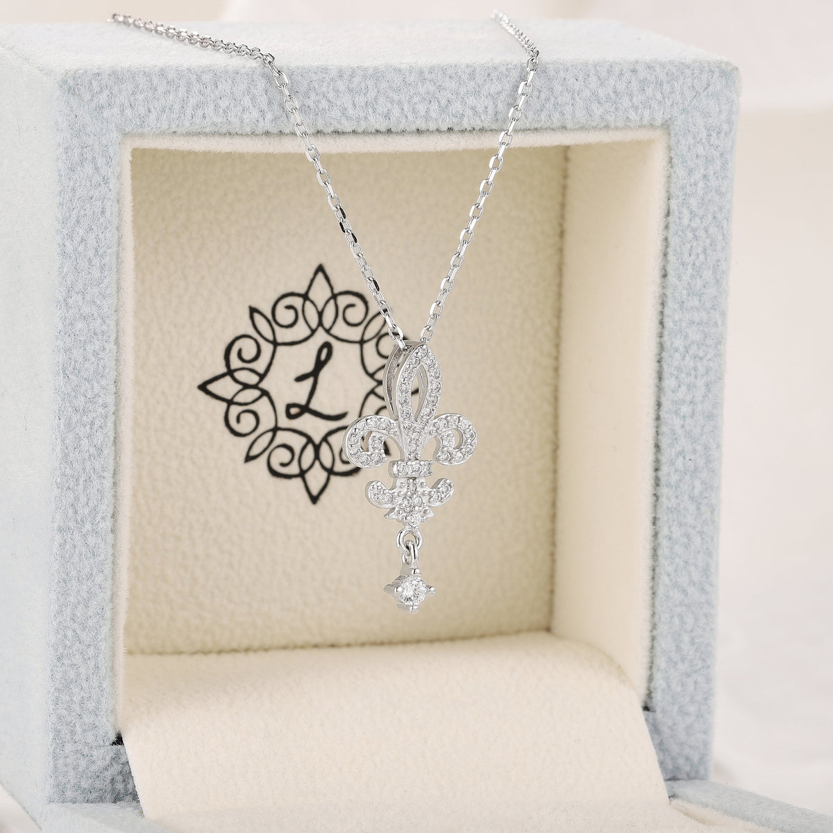 Nature Inspired Iris Flower Necklace