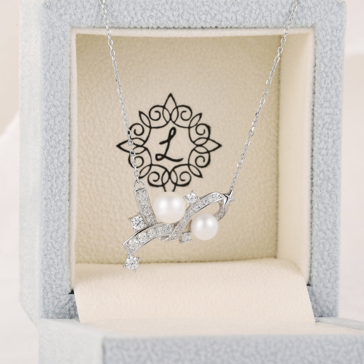 Gemini Zodiac Pearl Necklace