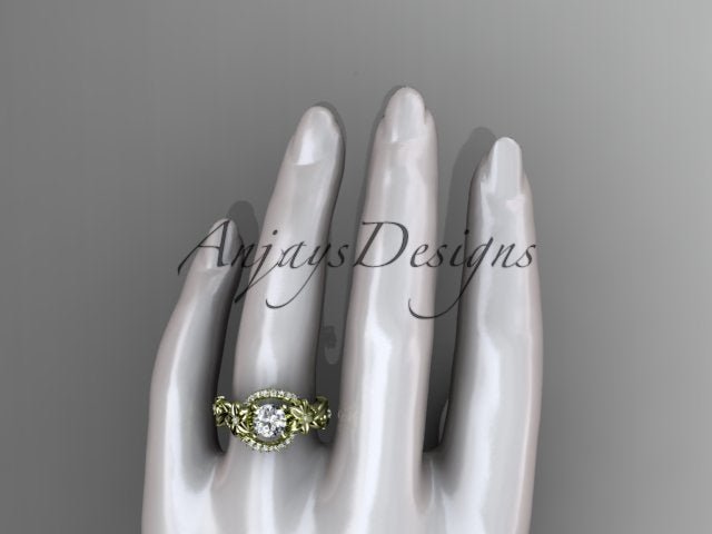 Flower Engagement Ring Nature Inspired Wedding Ring 1 Carat Lab Grown Diamond Ring IGI Certified