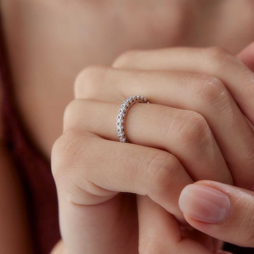 14K Gold Eternity Band Ring