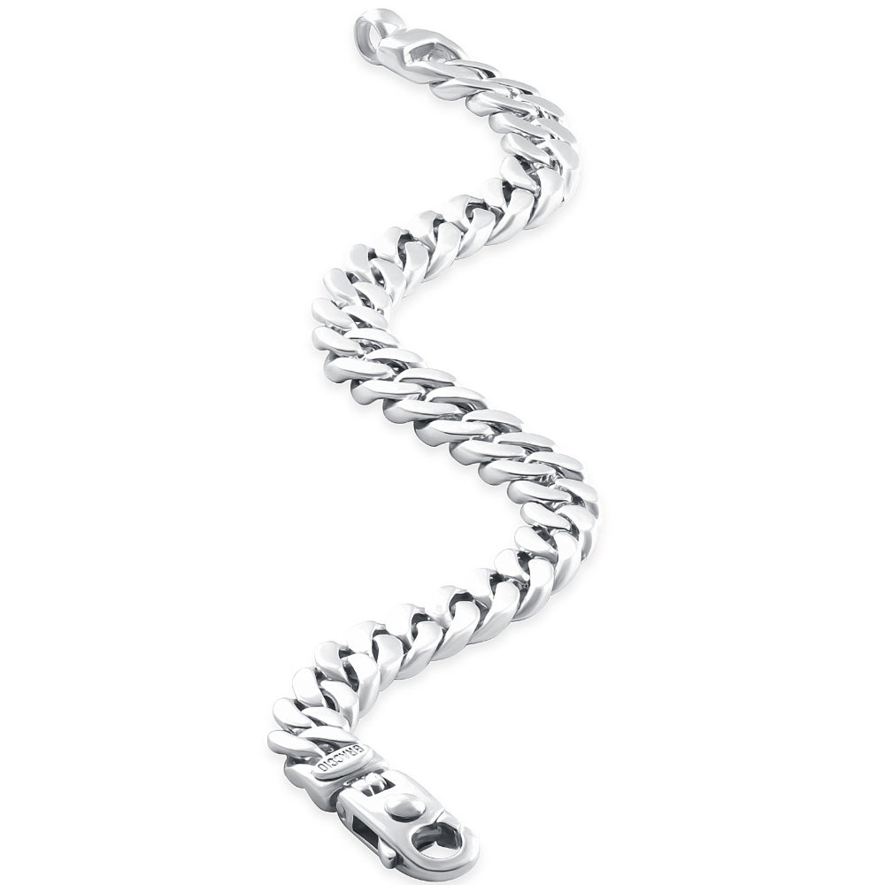 Braccio Men's 36 Gram Cuban Link Solid Silver Bracelet 8.5"