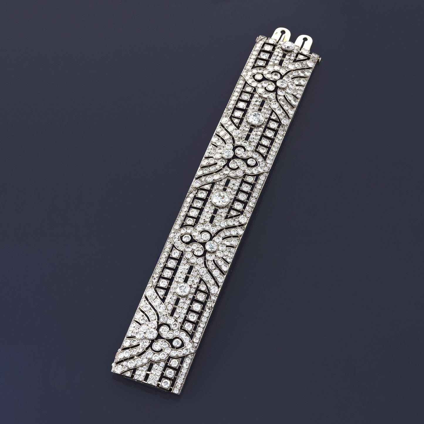 Okrant et Davidonniez Diamond Wide Strap Bracelet