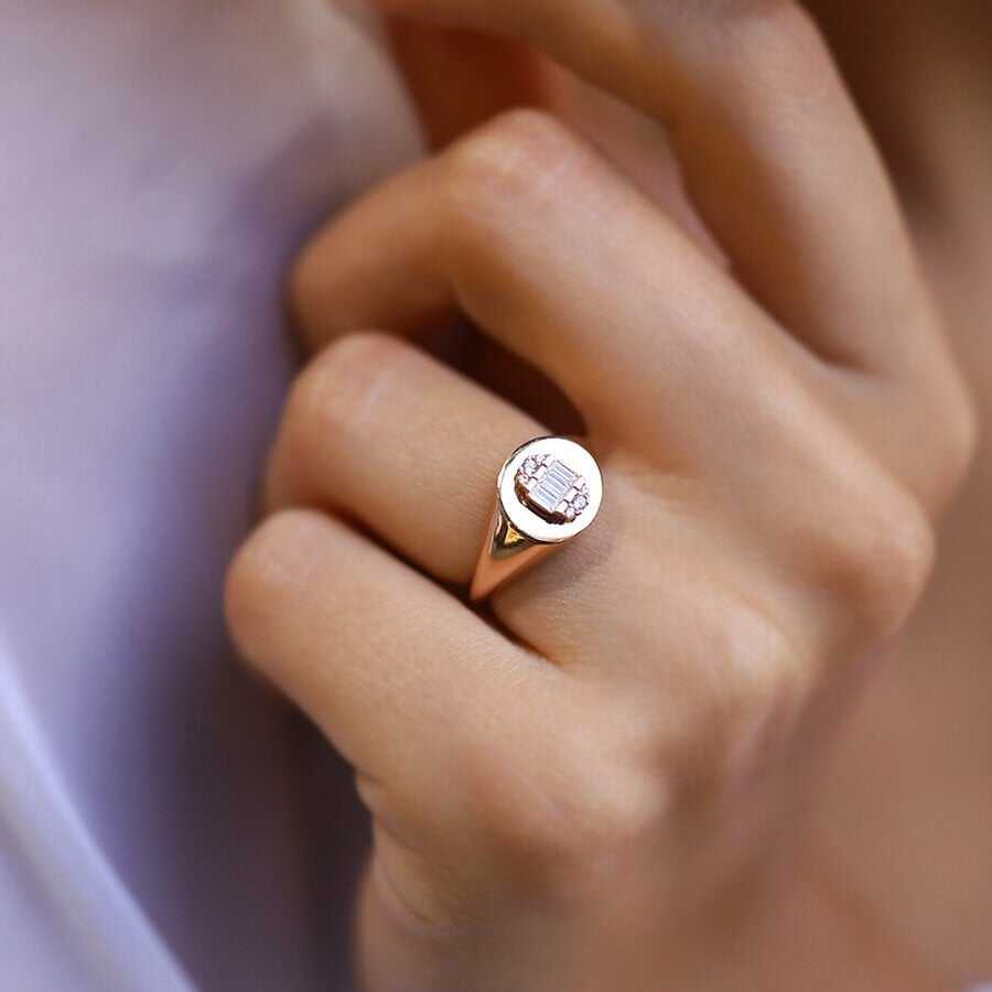 Baguette Signet Ring
