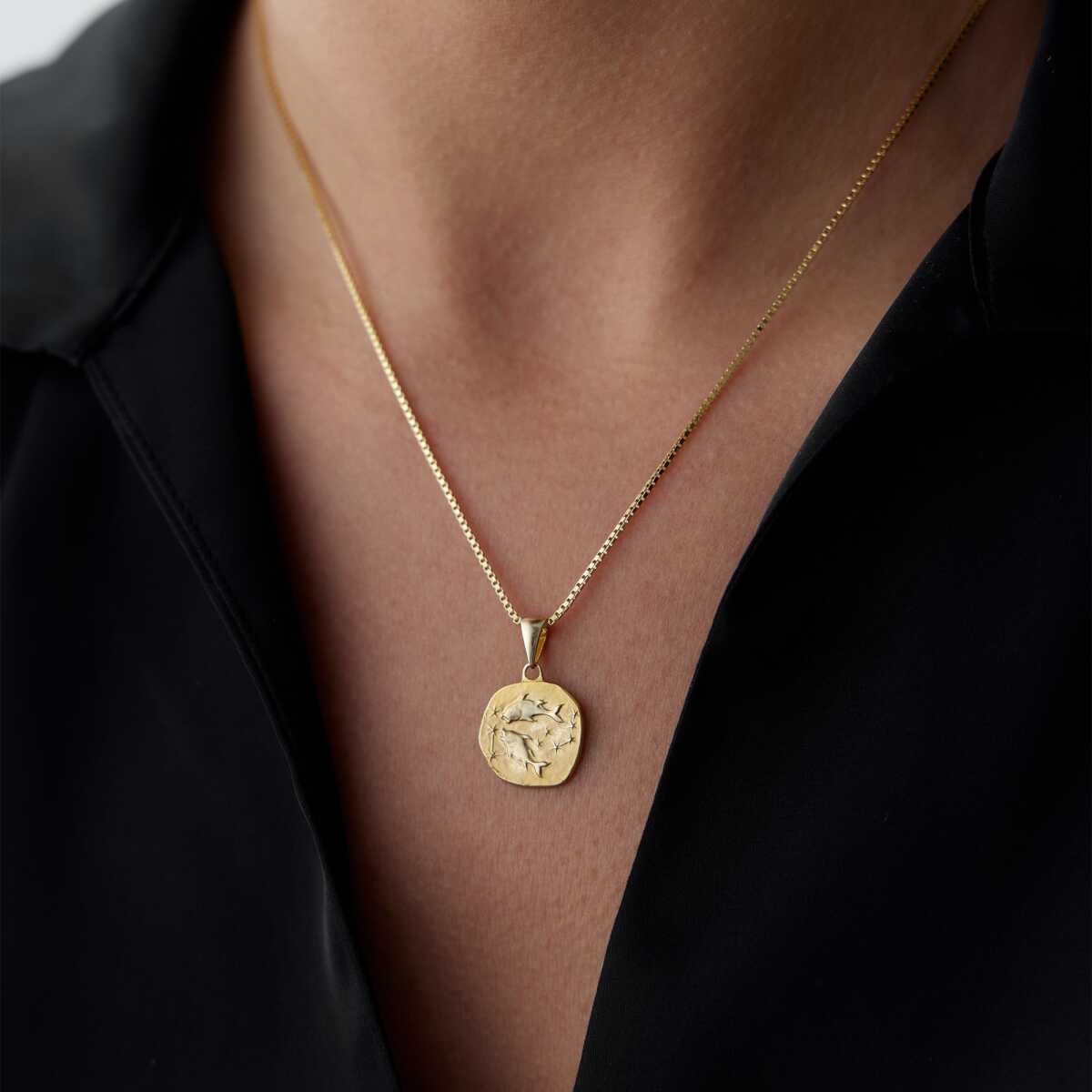 14k Gold Pisces Necklace