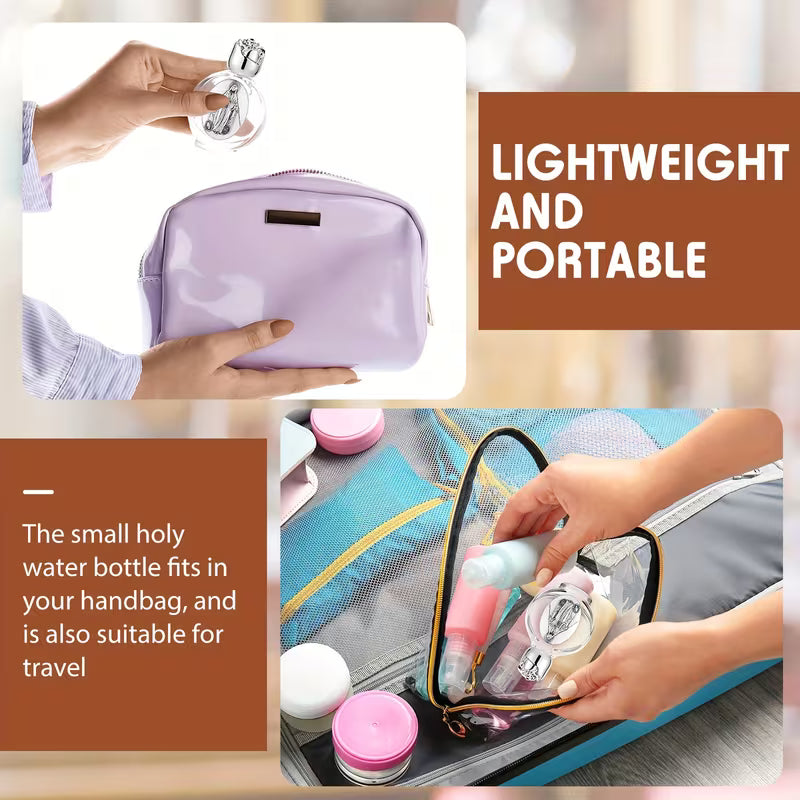 Glass Holy Water Bottles (Silver)