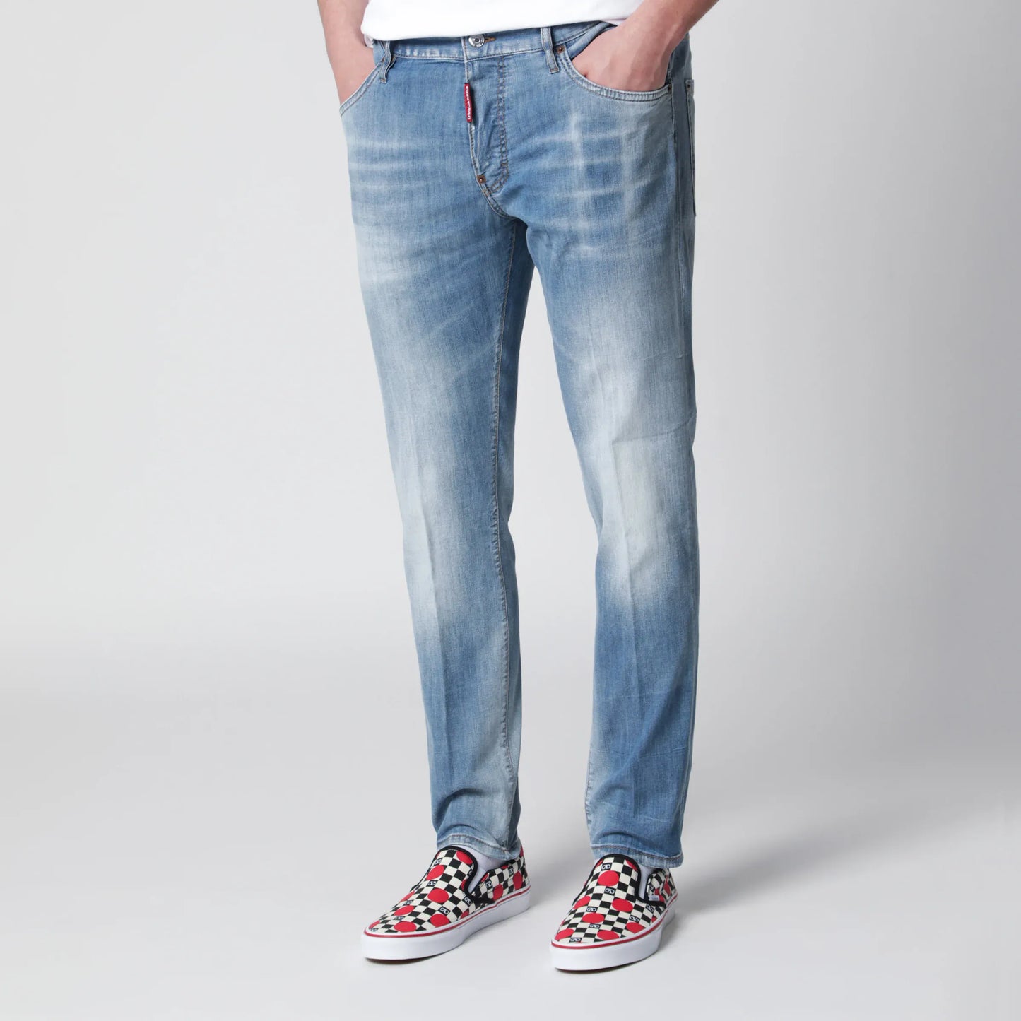 Dsquared2 - Skater light-wash stretch denim jeans in blue