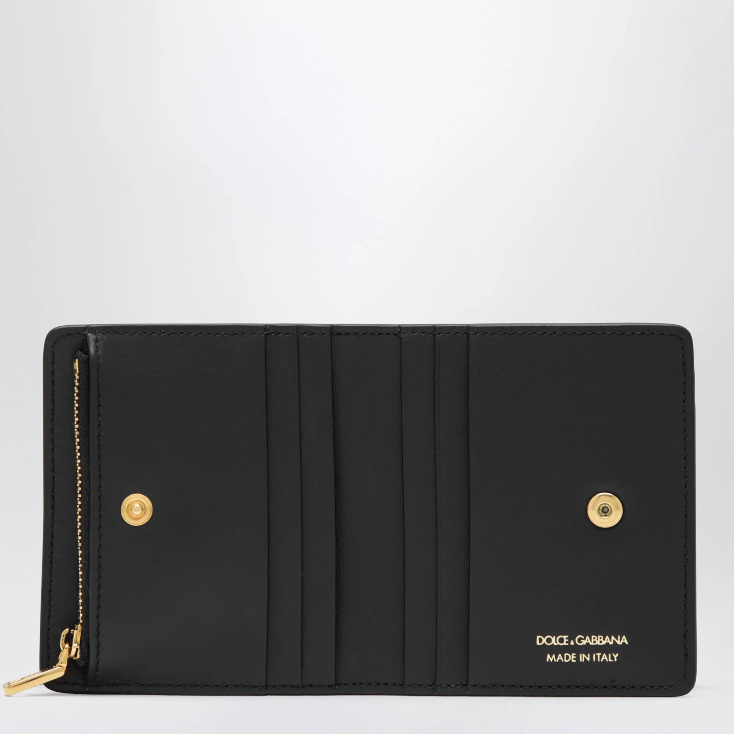 Dolce&Gabbana - Black leather wallet with DG logo