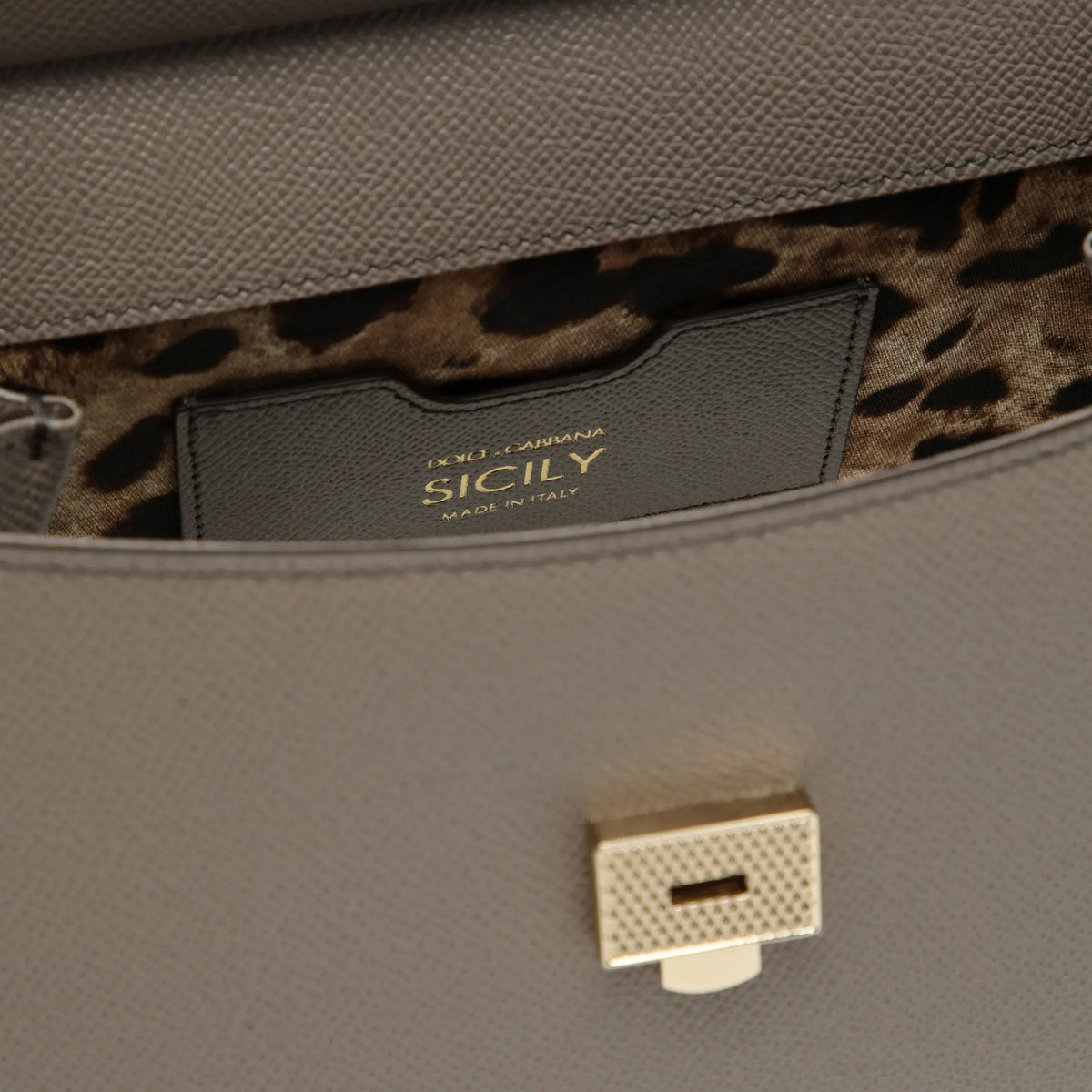 Dolce&Gabbana - Medium Sicily handbag in light mud colour