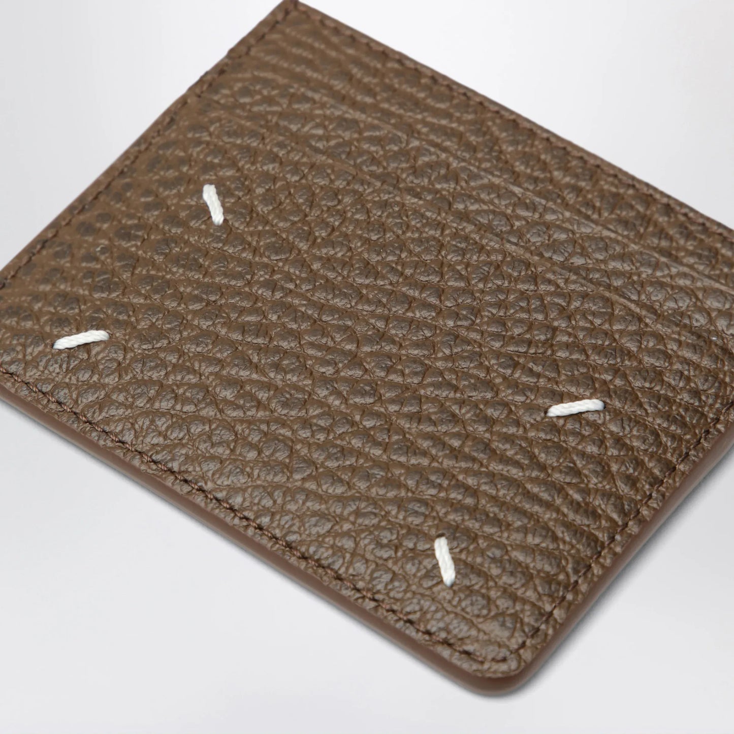Maison Margiela - Brown Four Stitches calfskin card holder