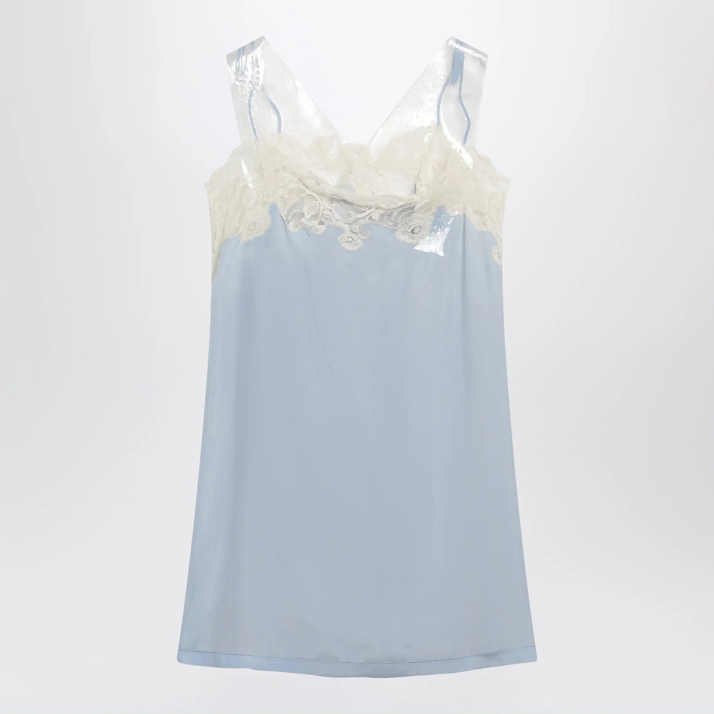 Maison Margiela - Taped slip dress in cupro light blue