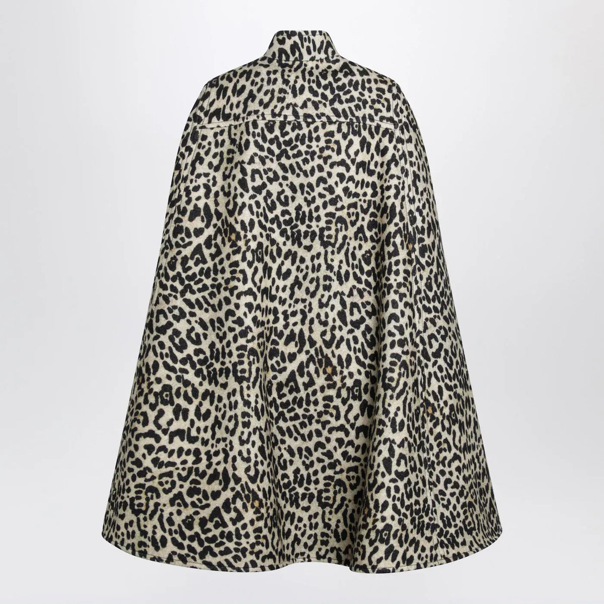 Valentino - Animal-print wool cape