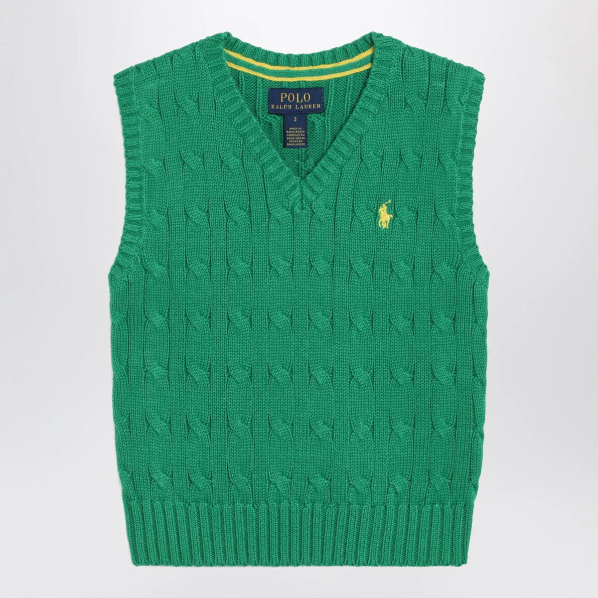 Polo Ralph Lauren - Green cable-knit cotton vest