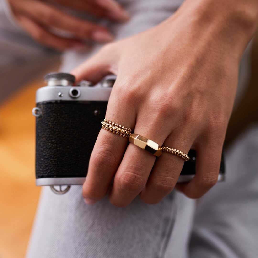 Croissant Ring in 14k Gold