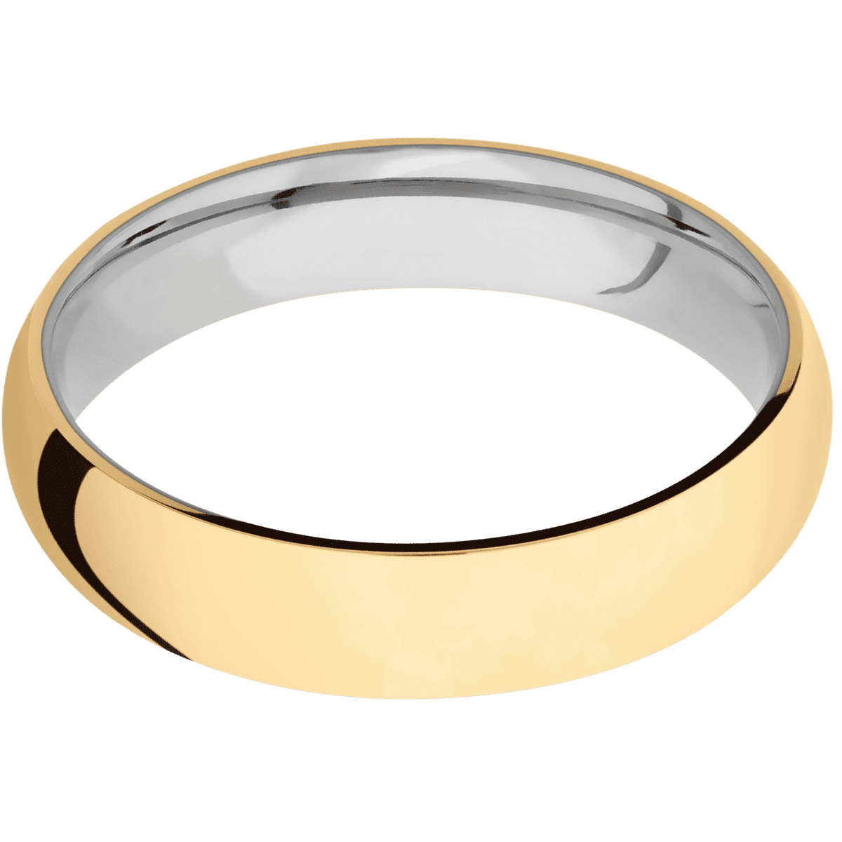 14K Yellow Gold + Polish Finish + Titanium