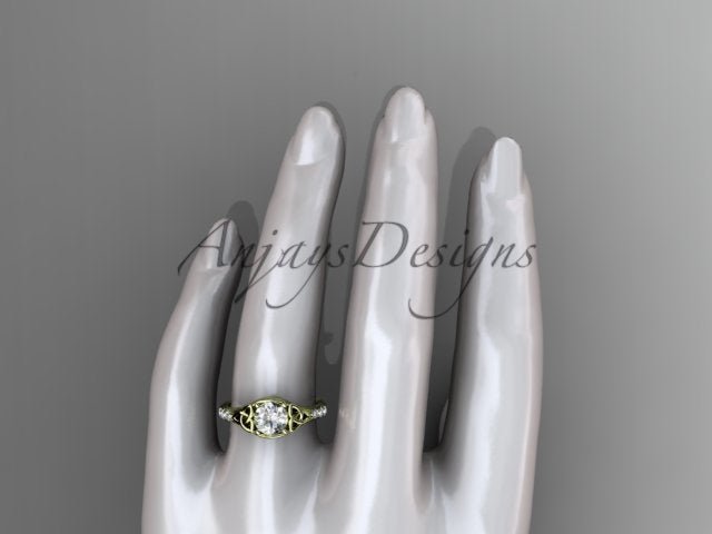 Celtic Knot Engagement Ring Trinity Knot Diamond Wedding Ring IGI Certified