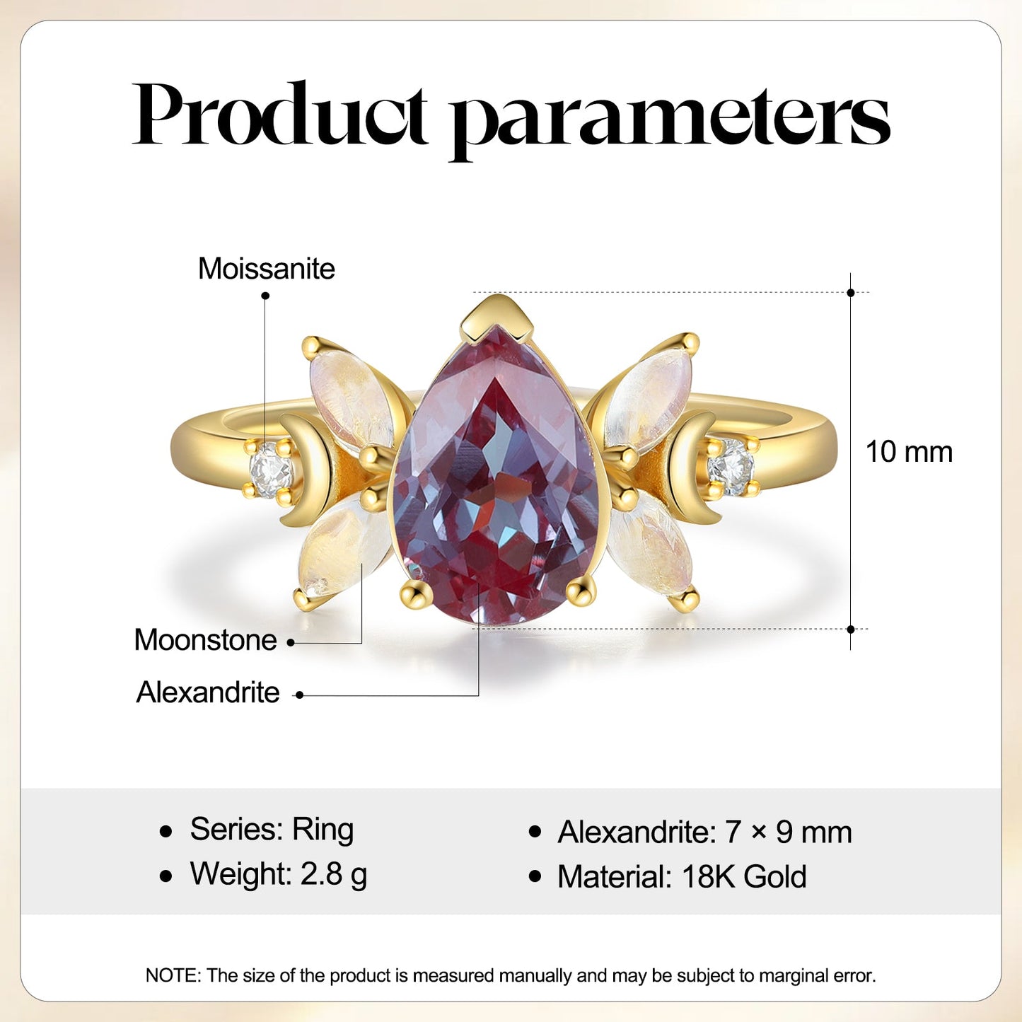K Gold Natural Alexandrite Ring