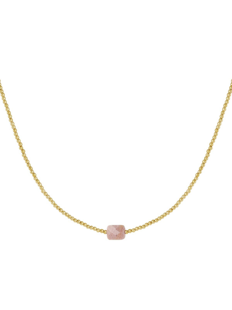 Dalle necklace - boho chic natural stone jewelry