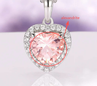 Customer 9mm Heart Cut Alexandrite Necklace for Blazeeee | JH